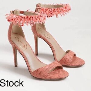 Sam Edelman Gillie Beaded Ankle Strap Heel